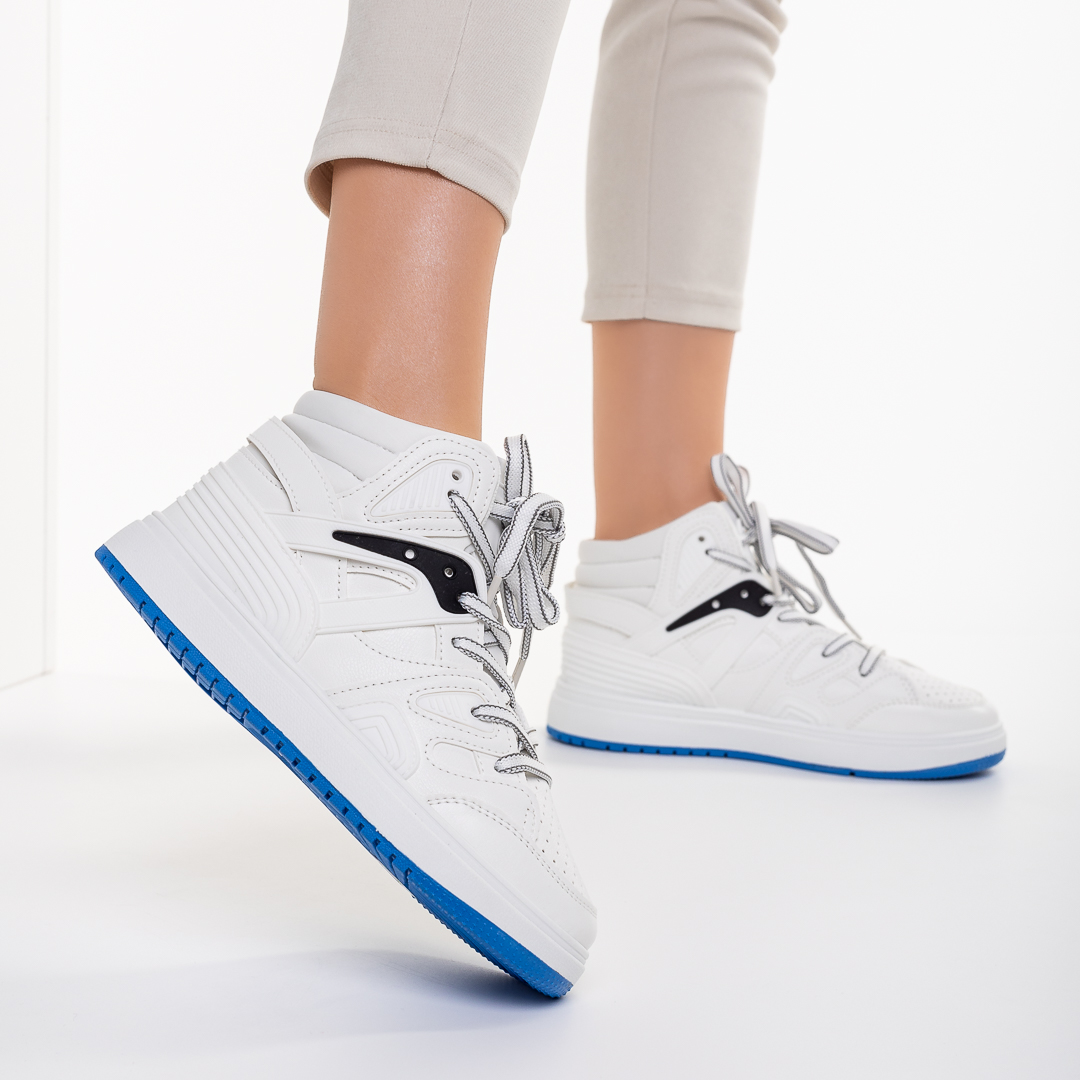 Дамски спортни обувки бели от еко кожа Amethyst, 5 - Kalapod.bg