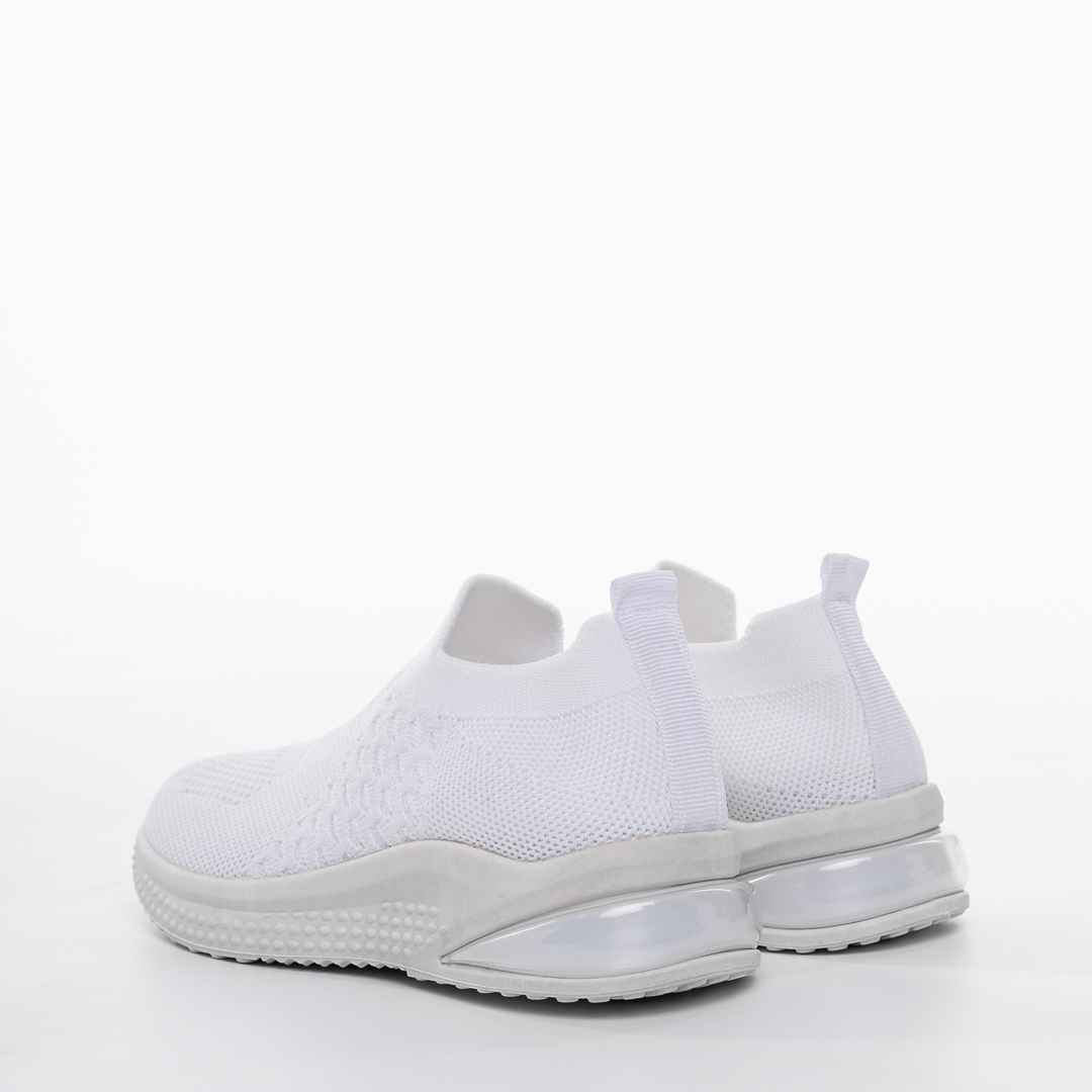 Детски спортни обувки бели от текстилен материал Hattie, 3 - Kalapod.bg