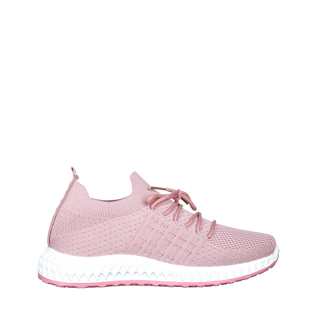 Дамски спортни обувки розови  от текстилен материал  Samye, 2 - Kalapod.bg