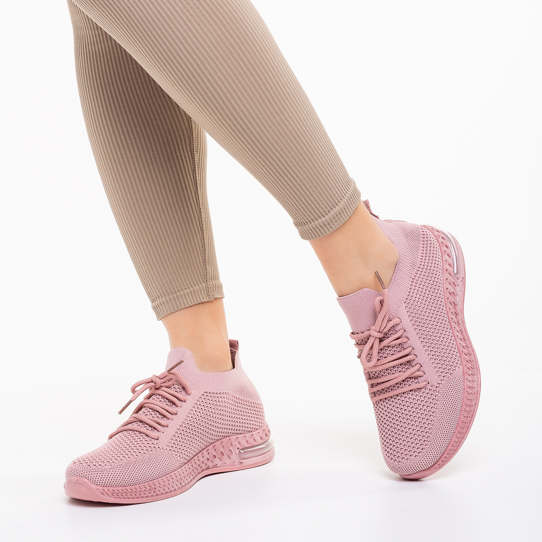 Дамски спортни обувки  розови от текстилен материал   Vayda - Kalapod.bg