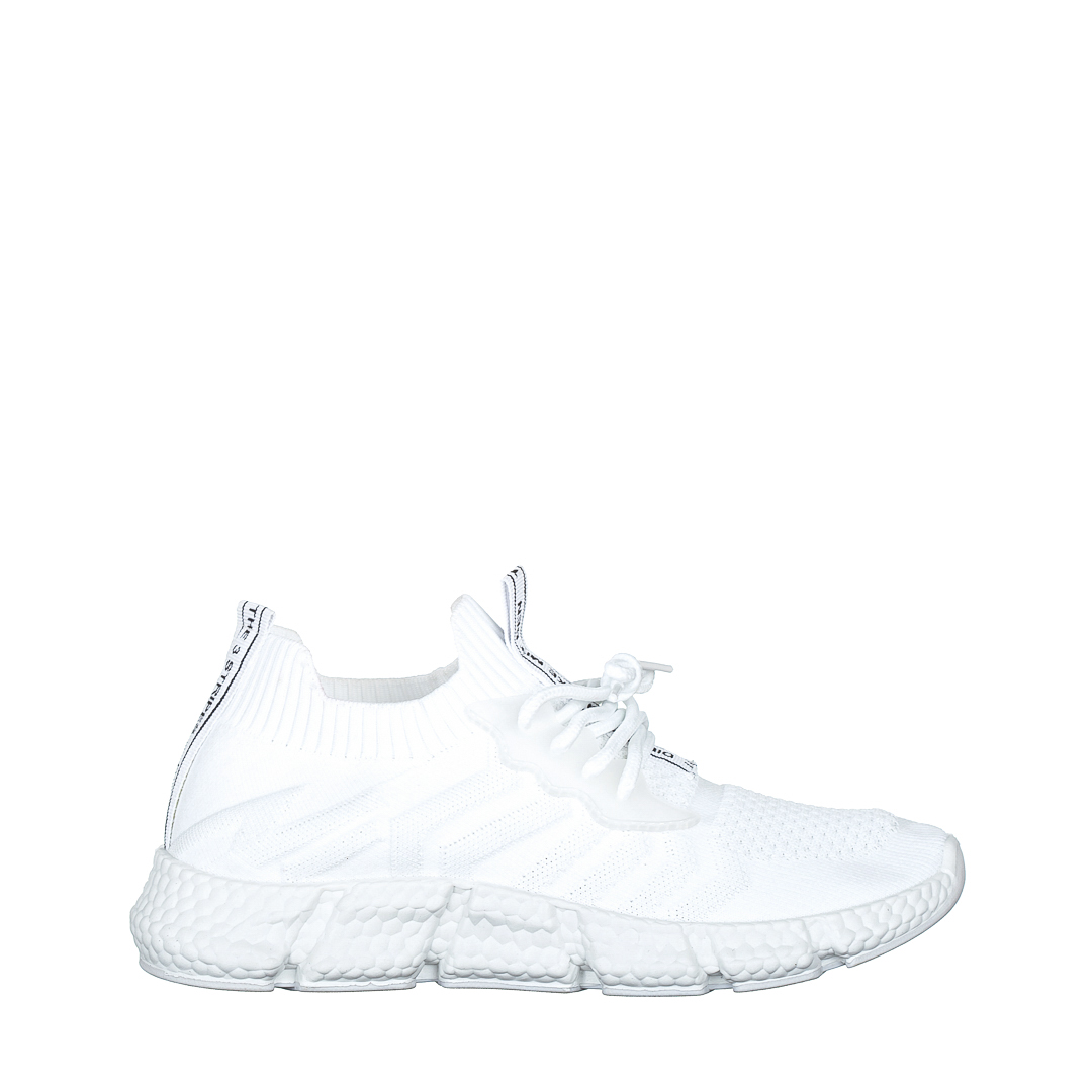 Дамски спортни обувки  бели от текстилен материал  Daissy, 6 - Kalapod.bg
