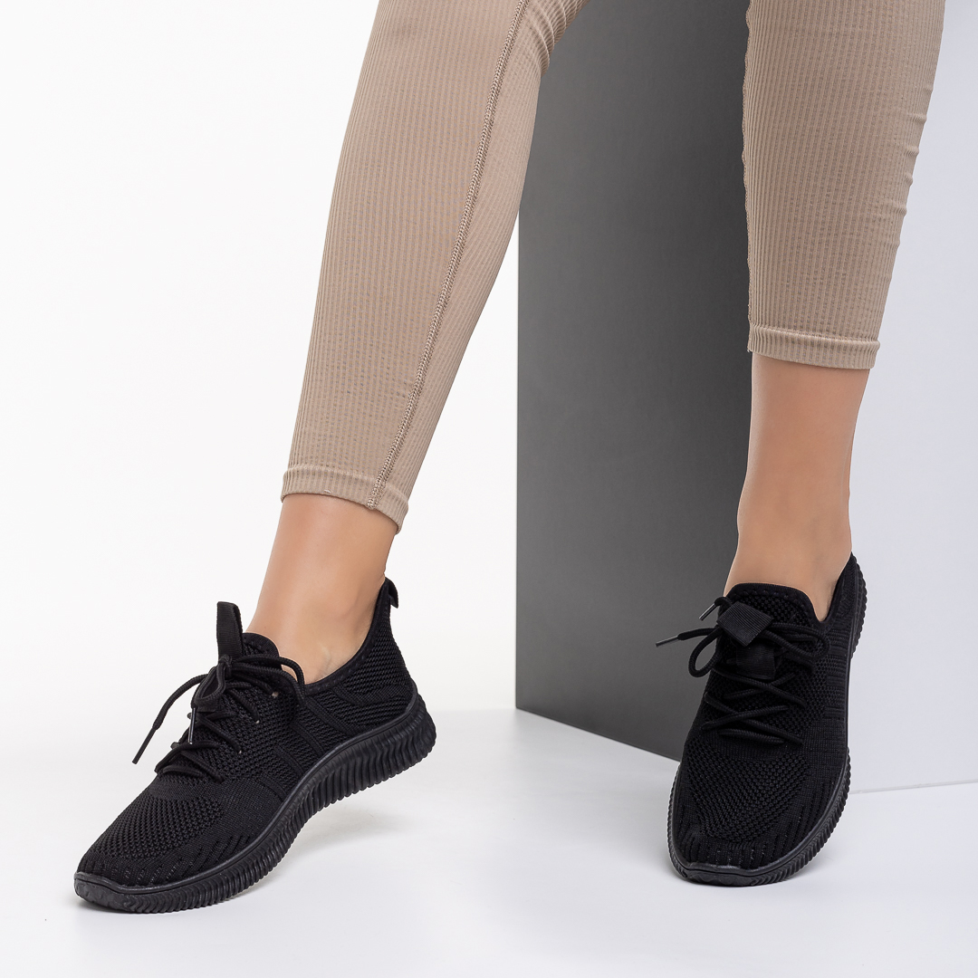 Дамски спортни обувки  черни  от текстилен материал  Frieda, 3 - Kalapod.bg