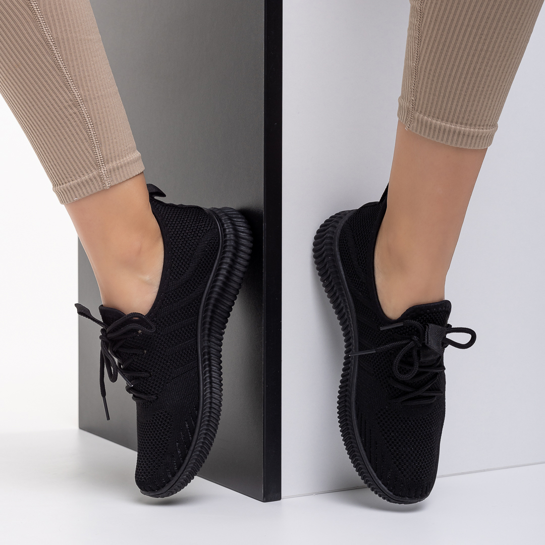 Дамски спортни обувки  черни  от текстилен материал  Frieda, 4 - Kalapod.bg