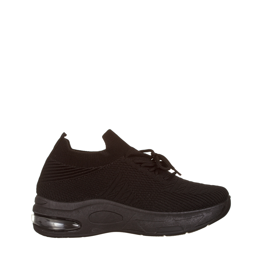 Дамски спортни обувки черни от текстилен материал  Kindra, 2 - Kalapod.bg