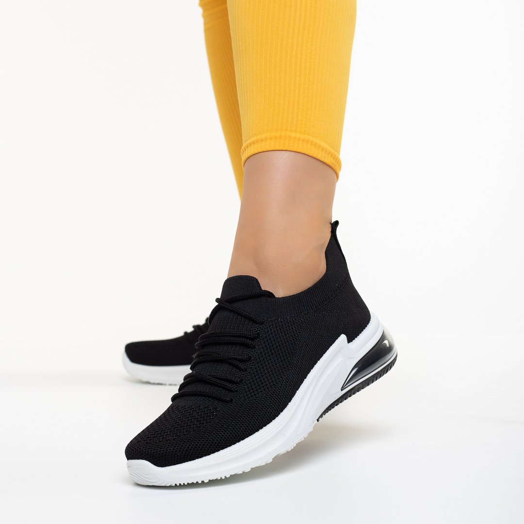 Дамски спортни обувки  черни  от текстилен материал  Candice, 5 - Kalapod.bg