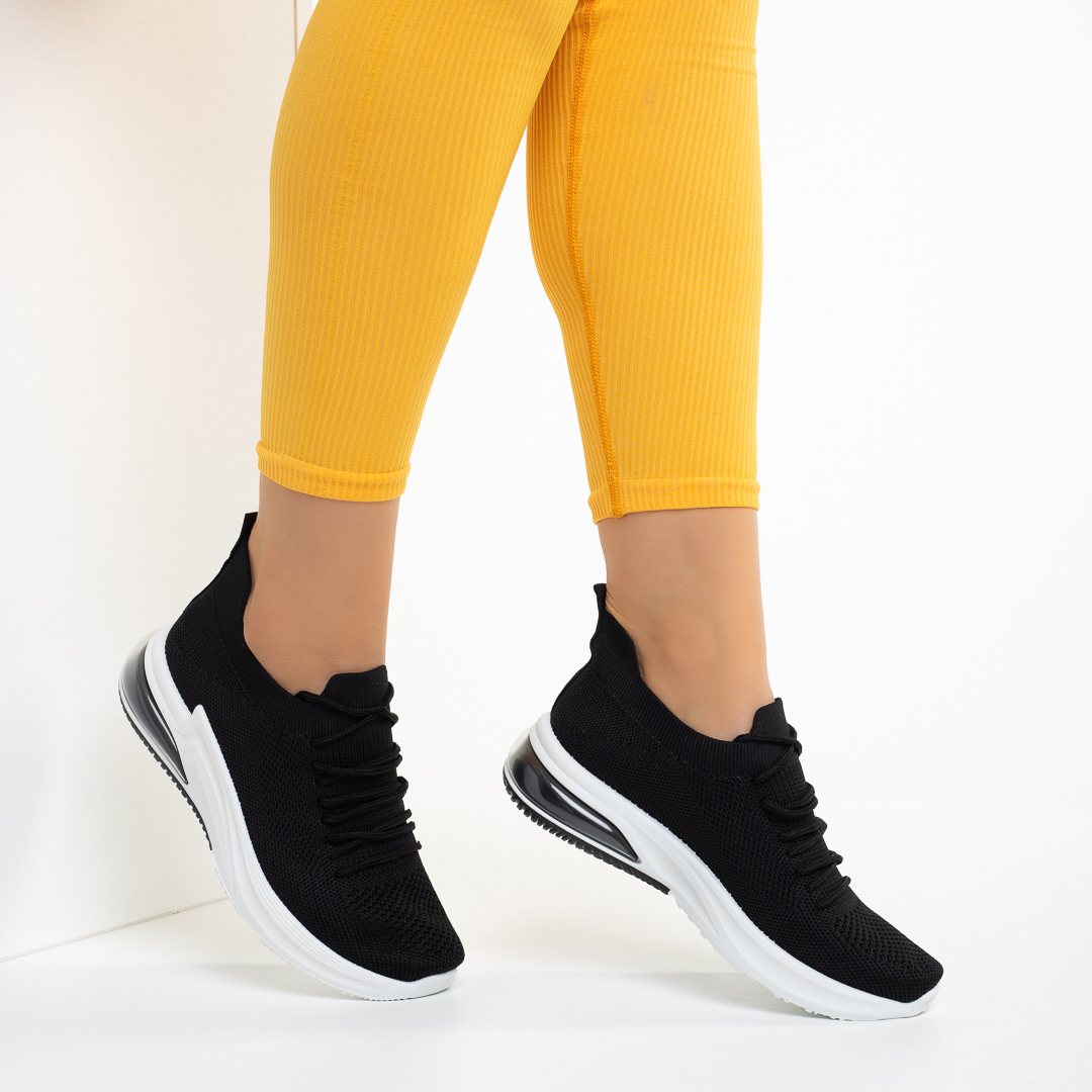 Дамски спортни обувки  черни  от текстилен материал  Candice, 6 - Kalapod.bg