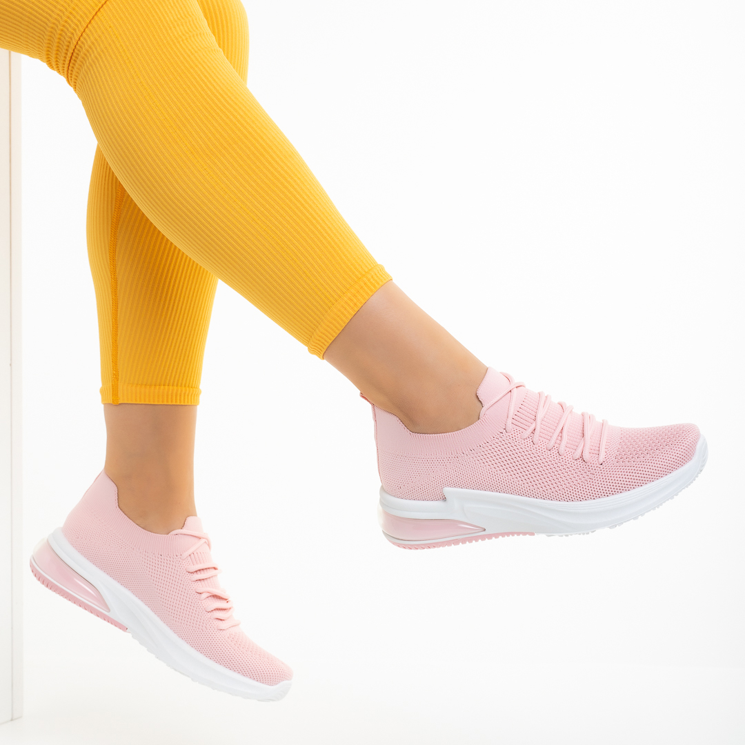 Дамски спортни обувки  розови от текстилен материал  Candice - Kalapod.bg