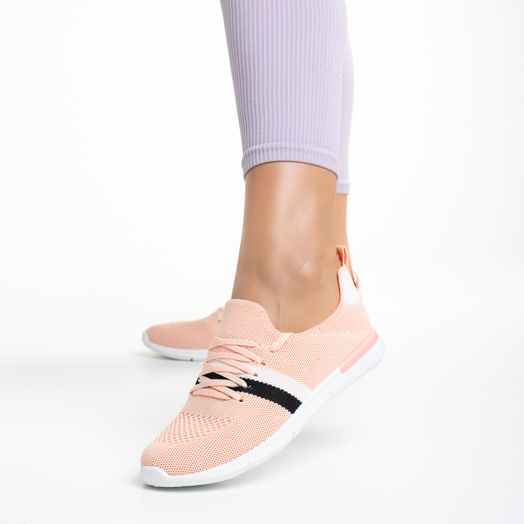 Дамски спортни обувки  розови  от текстилен материал  Rosario, 3 - Kalapod.bg