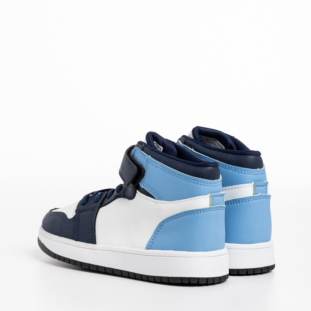 Детски спортни обувки сини с бяло от еко кожа  Haddie, 4 - Kalapod.bg