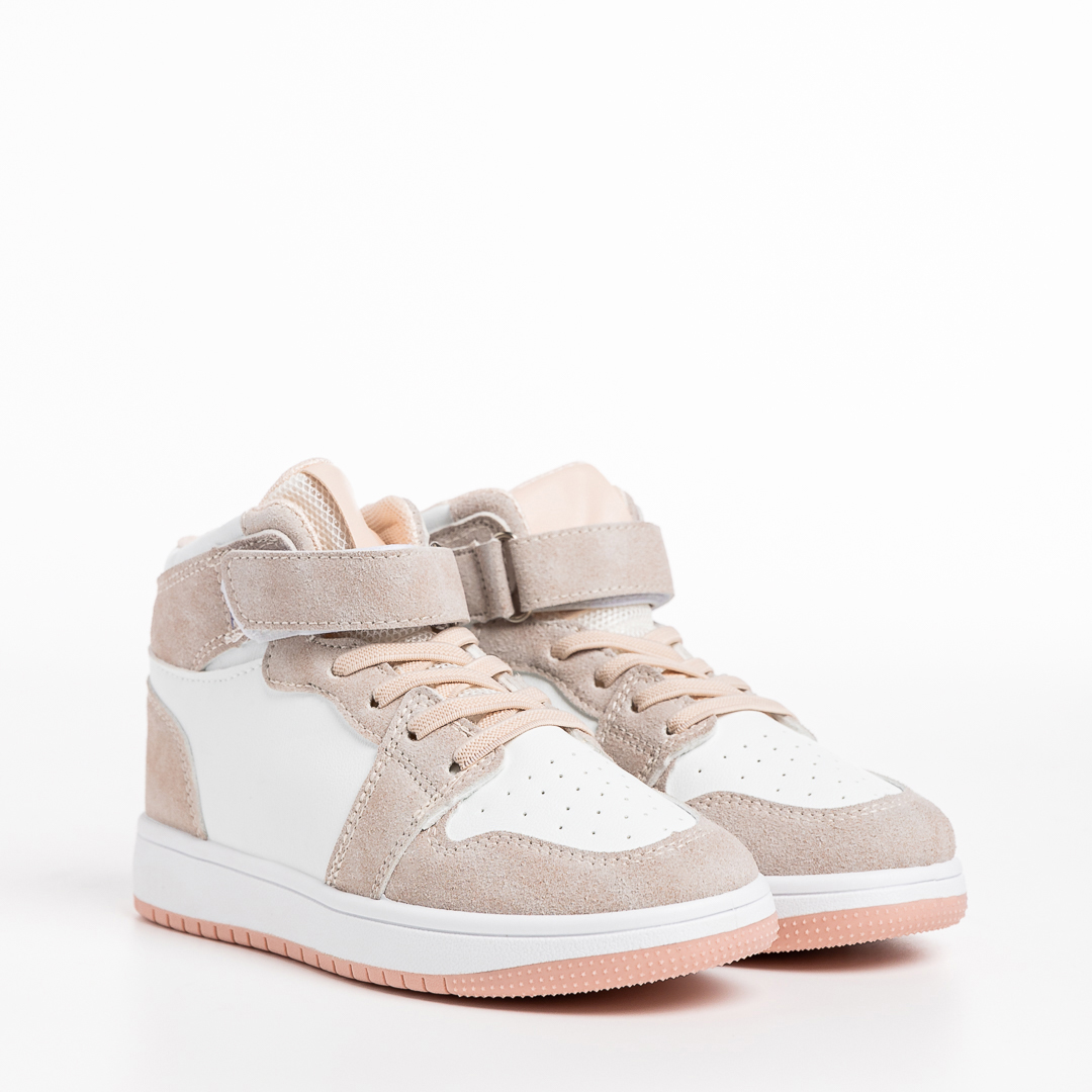 Детски спортни обувки бели с розово  от еко кожа  Haddie, 3 - Kalapod.bg