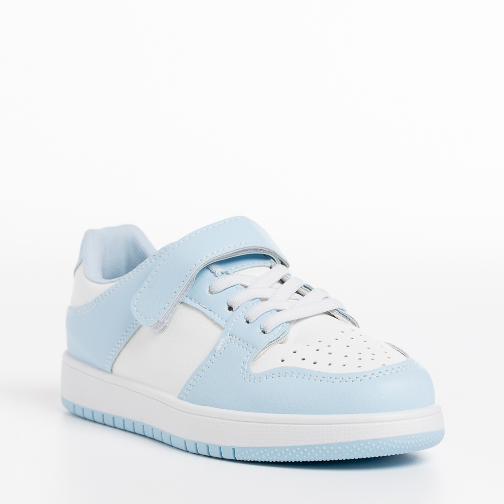 Детски спортни обувки  бели със синьо  от еко кожа  Bristol - Kalapod.bg