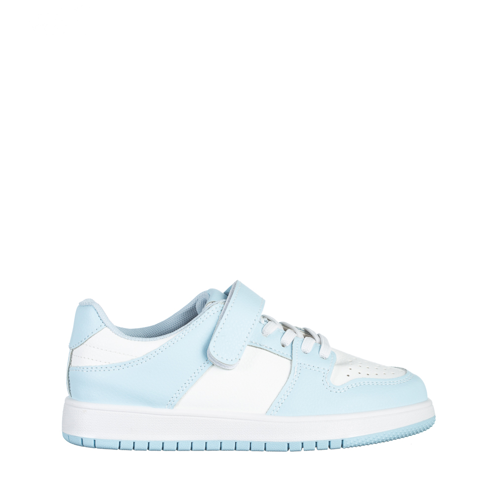 Детски спортни обувки  бели със синьо  от еко кожа  Bristol, 2 - Kalapod.bg
