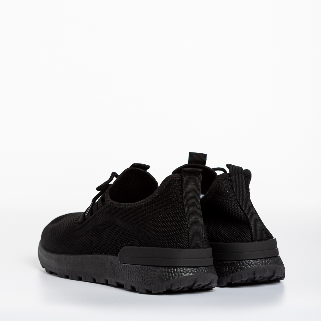Мъжки спортни обувки черни  от текстилен материал  Lital, 4 - Kalapod.bg