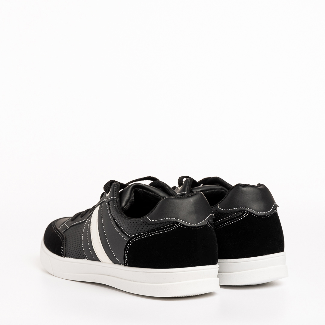 Мъжки спортни обувки  черни  от еко кожа Seamus, 4 - Kalapod.bg