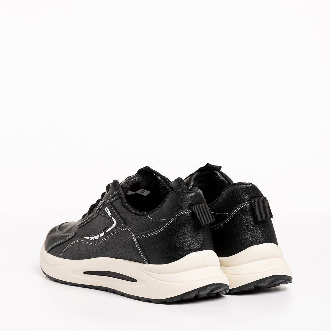 Мъжки спортни обувки  черни  от еко кожа Brixton, 4 - Kalapod.bg
