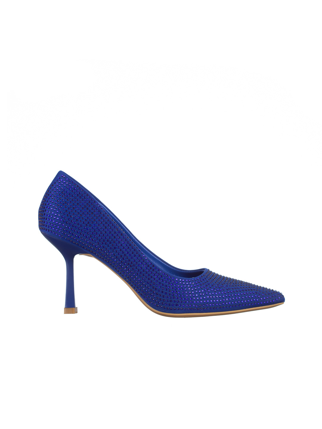 Дамски обувки  сини  от текстилен материал  с ток  Inga, 6 - Kalapod.bg