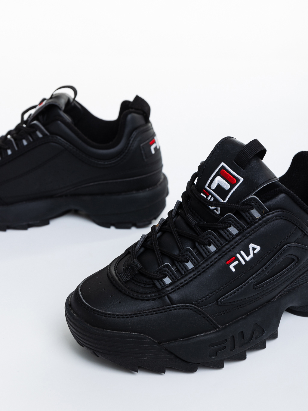Дамски спортни обувки  Fila черни от еко кожа  Disruptor V1 Premium, 8 - Kalapod.bg