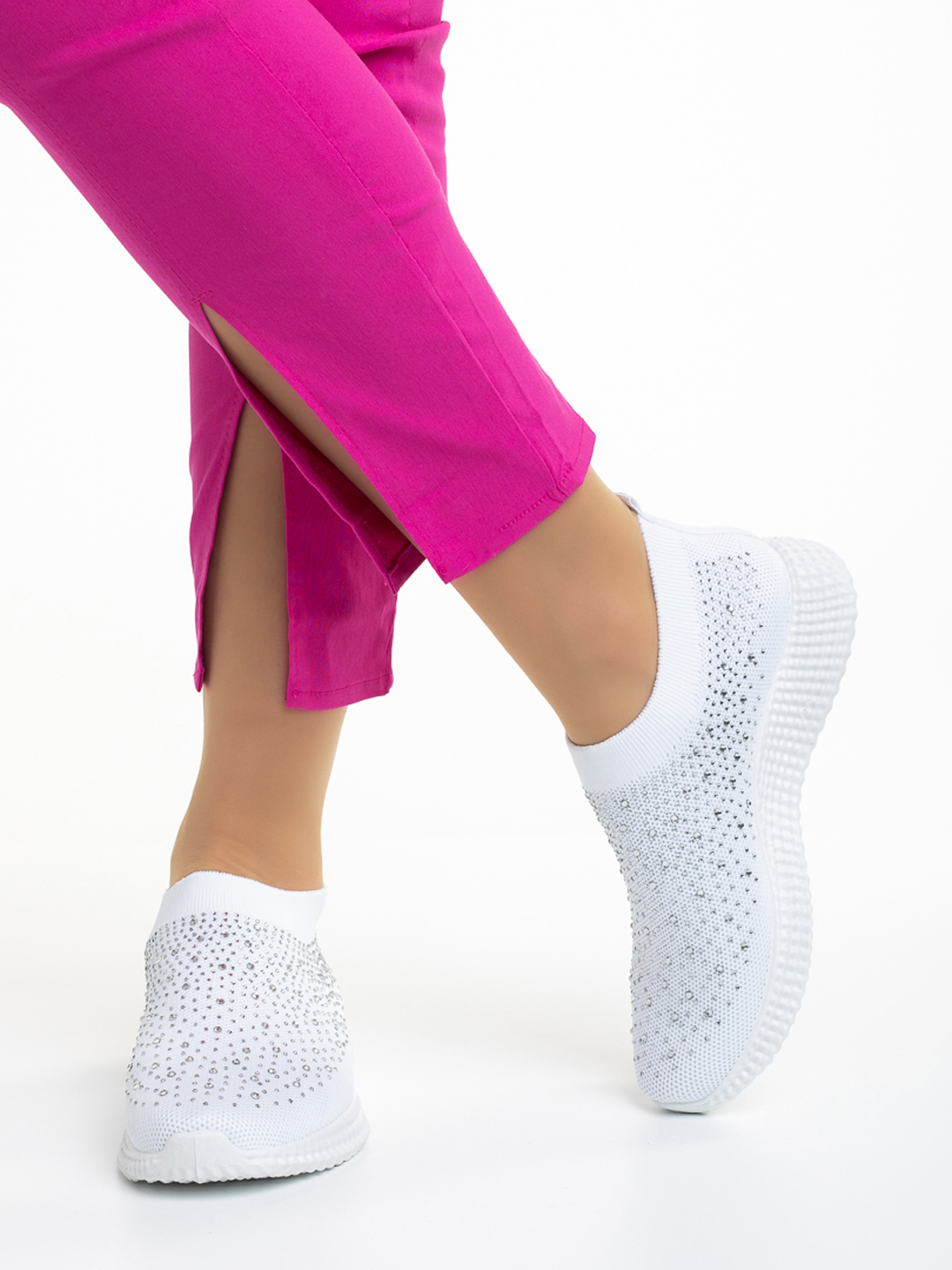Дамски спортни обувки  бели от текстилен материал  Sorrel, 4 - Kalapod.bg