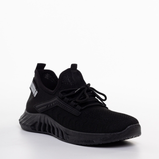 Мъжки спортни обувки, Мъжки спортни обувки черни  от текстилен материал Wyatt - Kalapod.bg