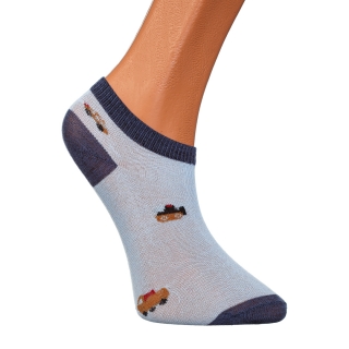 Детски чорапи, К-т 2 чифта детски къси чорапи  C066 сини - Kalapod.bg