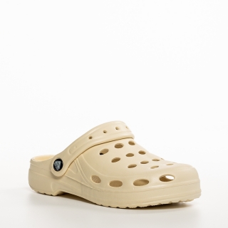 Обувки за деца, Детски чехли  бежови  от синтетичен материал  Theona - Kalapod.bg
