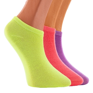 Детски чорапи, К-т 3 чифта детски чорапи  цикламени  лилави  светло зелени - Kalapod.bg