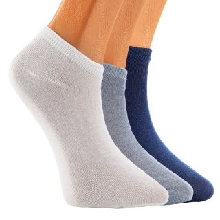 Детски чорапи, К-т 3 чифта детски чорапи  тъмно сини  сини  бели - Kalapod.bg