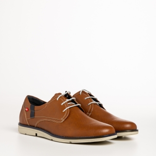 Мъжки обувки, Мъжки обувки камел от еко кожа Marcus - Kalapod.bg