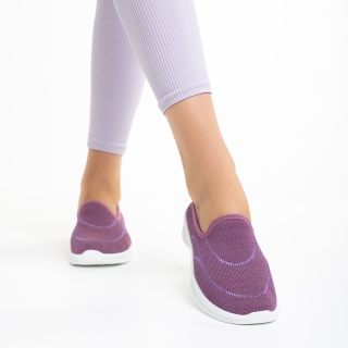 Дамски спортни обувки, Дамски спортни обувки  лилави от текстилен материал  Laneta - Kalapod.bg