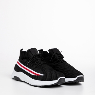 Мъжки спортни обувки, Мъжки спортни обувки  черни  от текстилен материал  Darrius - Kalapod.bg
