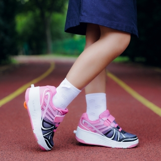 Детски спортни обувки  цикламени  от еко кожа и текстилен материал  Giana - Kalapod.bg