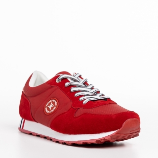 Мъжки спортни обувки, Мъжки спортни обувки  червени от еко кожа  Reynolds - Kalapod.bg