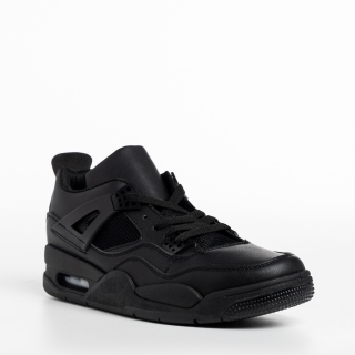 Мъжки обувки, Мъжки спортни обувки  черни  от еко кожа  Abramo - Kalapod.bg