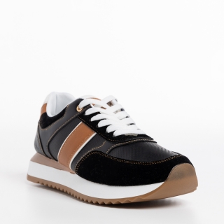 Мъжки спортни обувки, Мъжки спортни обувки  черни  от еко кожа  Federico - Kalapod.bg