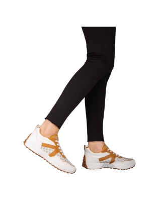 Дамски спортни обувки, Дамски спортни обувки  бели  от еко кожа Mirafa - Kalapod.bg