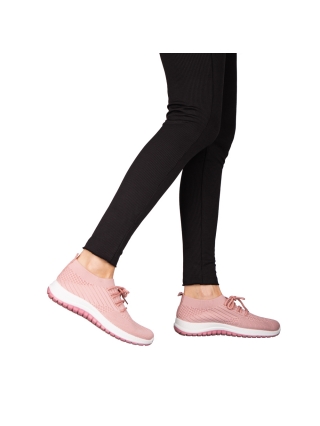 Дамски спортни обувки, Дамски спортни обувки розови  от текстилен материал  Jumana - Kalapod.bg