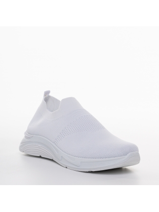 Big size, Дамски спортни обувки бели от текстилен материал Sky - Kalapod.bg