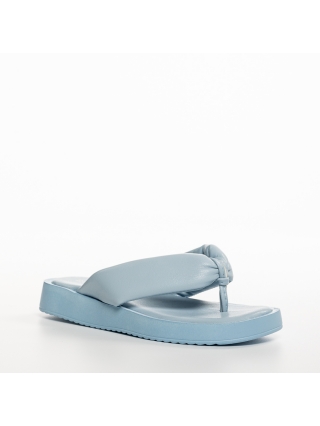 Обувки за деца, Детски чехли сини от еко кожа Ronald - Kalapod.bg