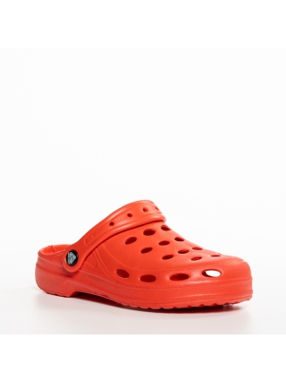 Обувки за деца, Детски чехли  червени от синтетичен материал  Theona - Kalapod.bg