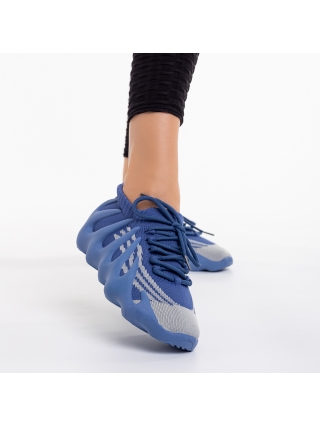 Дамски спортни обувки, Дамски спортни обувки  сини  от текстилен материал  Nelly - Kalapod.bg