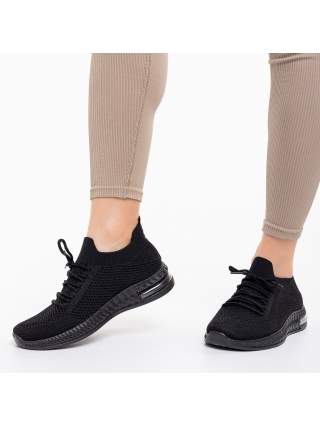Дамски спортни обувки, Дамски спортни обувки  черни от текстилен материал  Vayda - Kalapod.bg