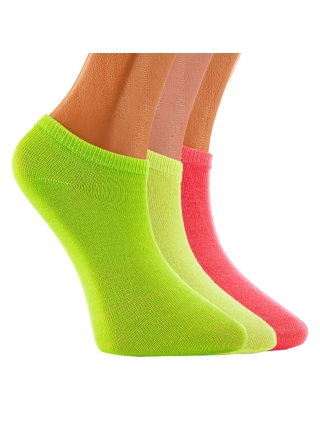 Детски чорапи, К-т 3 чифта детски чорапи  светло зелени  цикламени  тъмно  зелени - Kalapod.bg