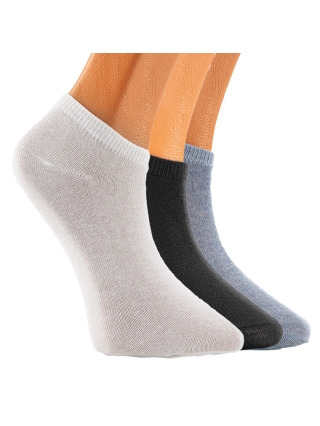 Детски чорапи, К-т 3 чифта детски чорапи  бели  черни  сини - Kalapod.bg