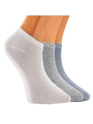 Aксесоари, К-т 3 чифта детски чорапи  бели  сини  сиви - Kalapod.bg