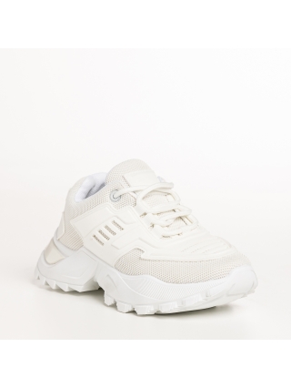 Детски спортни обувки, Детски спортни обувки бели  от текстилен материал Jason - Kalapod.bg