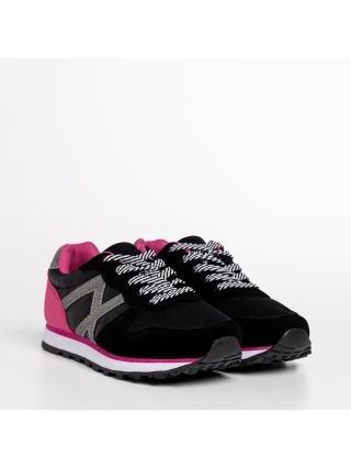 Обувки за деца, Детски спортни обувки  черни с розово  от еко кожа  Brant - Kalapod.bg
