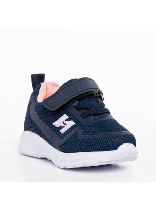 Детски спортни обувки, Детски спортни обувки  сини с розово  от текстилен материал  Vanilla - Kalapod.bg