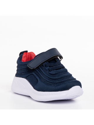 Обувки за деца, Детски спортни обувки  сини с червено  от текстилен материал  Vear - Kalapod.bg