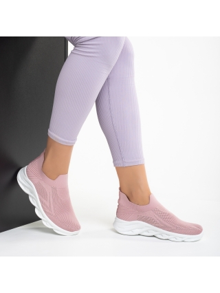 Дамски спортни обувки, Дамски спортни обувки розови  от текстилен материал  Adalira - Kalapod.bg