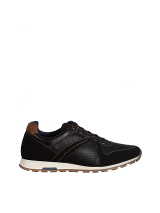 Мъжки обувки, Мъжки спортни обувки  черни от еко кожа  Jermaine - Kalapod.bg
